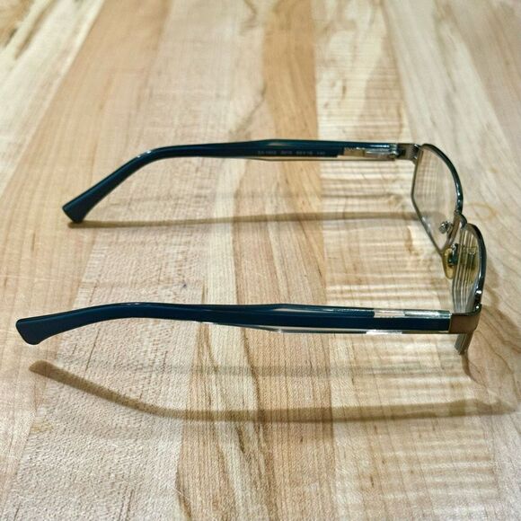 Emporio Armani Silver metal Frame Eyeglasses. Charcoal arms. - Picture 4 of 9